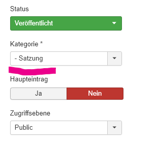 Kategorie Vorauswahl Kategorie Vorauswahl
